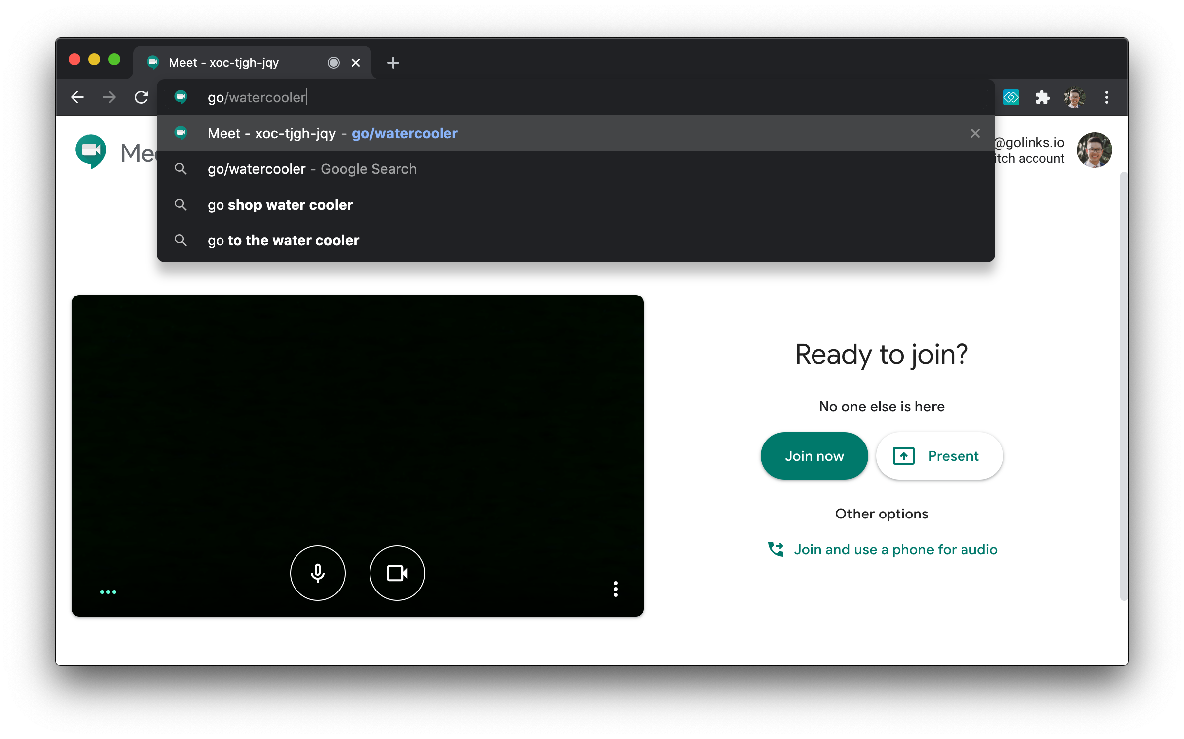 explore go links to use with google meet