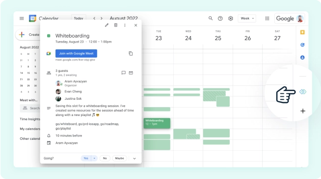 Converting go links in a Google Calendar event