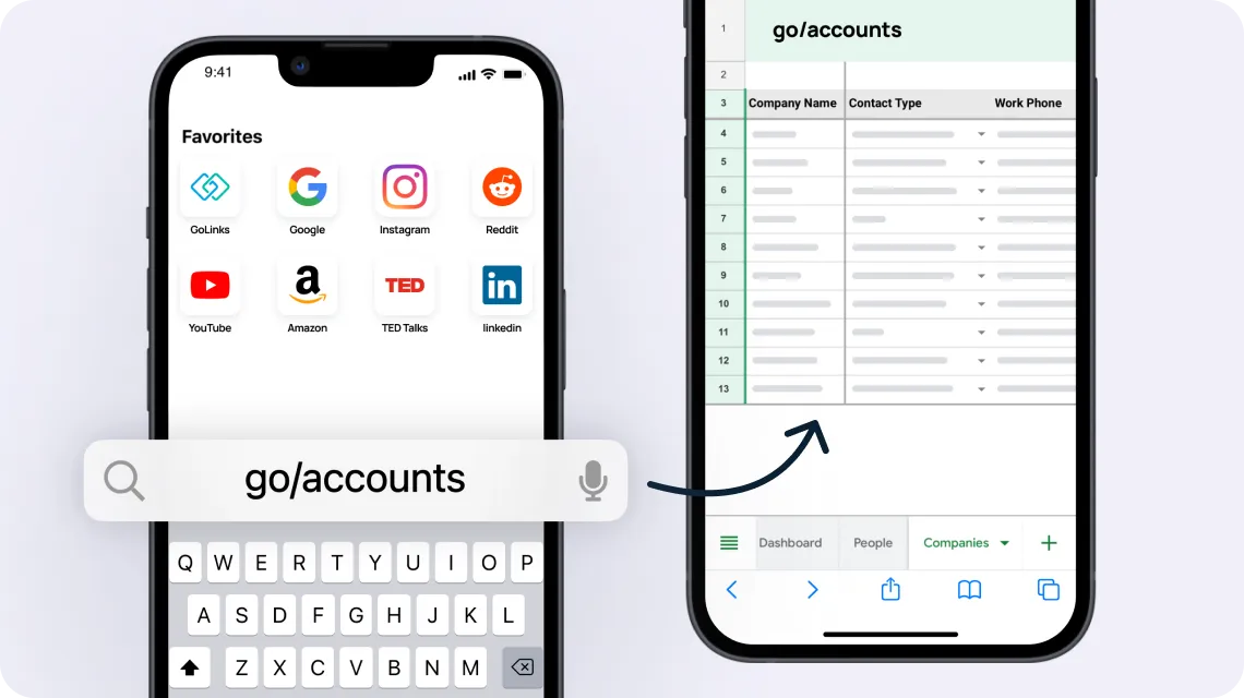 Use go links in Safari on the GoLinks iOS mobile app.