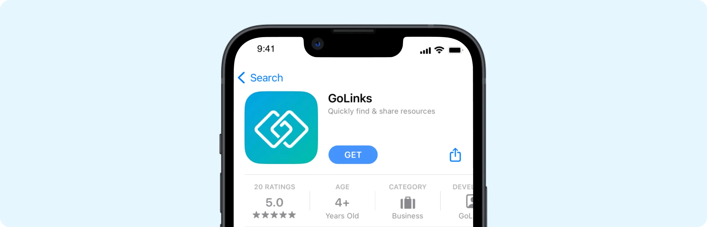 Download GoLinks for free and get access to company resources on iOS