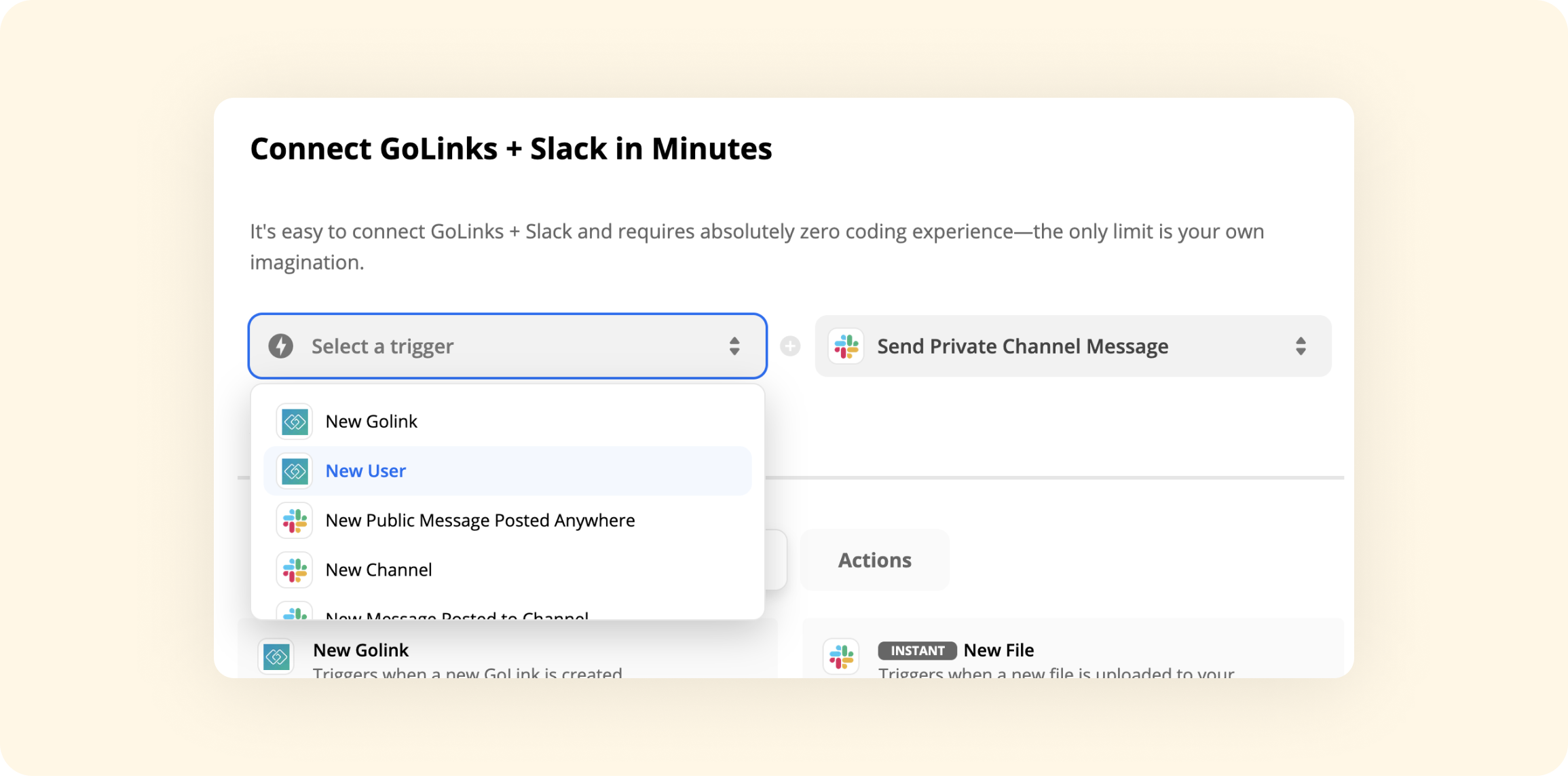 Creating a GoLinks Zapier integration